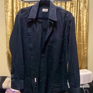 Brioni long sleeve black dress shirt